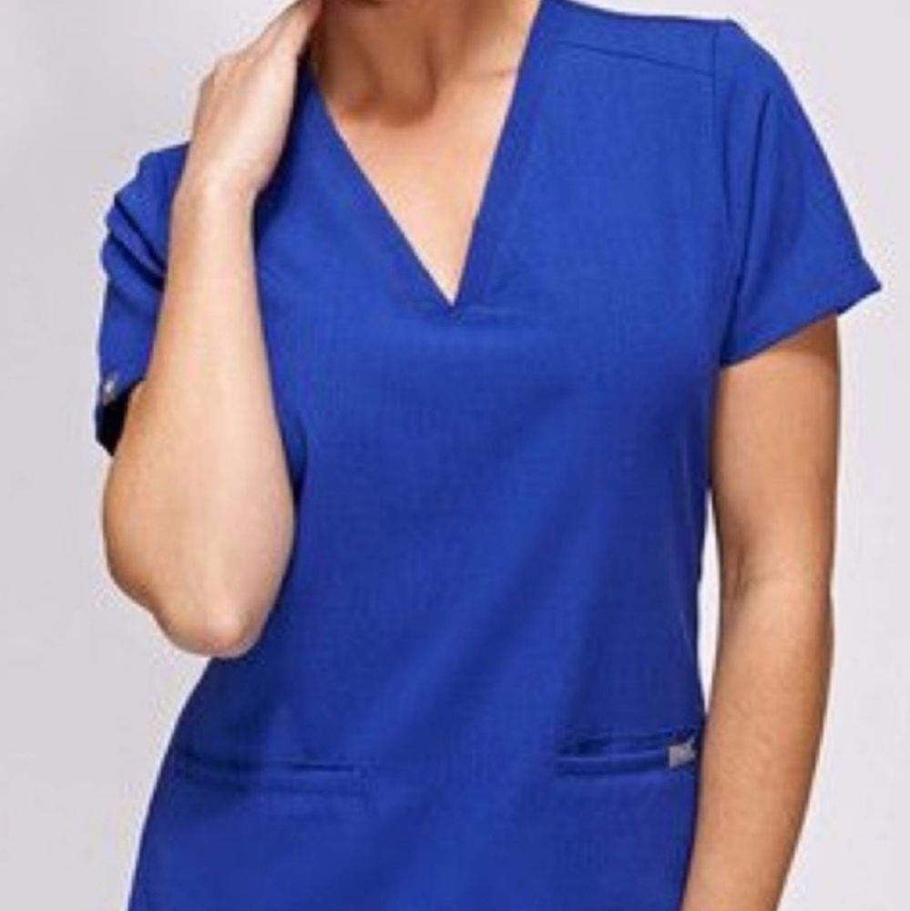 NWT Figs Casma Top in Royal Blue XS